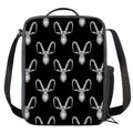 White And Black Capricorn Sign Print Crossbody Lunch Bag