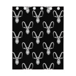 White And Black Capricorn Sign Print Curtain