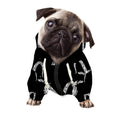 White And Black Capricorn Sign Print Dog Zip Up Hoodie