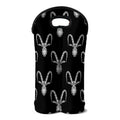 White And Black Capricorn Sign Print Double Neoprene Wine Tote