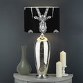 White And Black Capricorn Sign Print Drum Lamp Shade