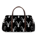White And Black Capricorn Sign Print Duffle Bag