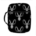 White And Black Capricorn Sign Print Front Pocket Bible Bag