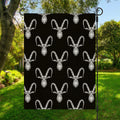 White And Black Capricorn Sign Print Garden Flag