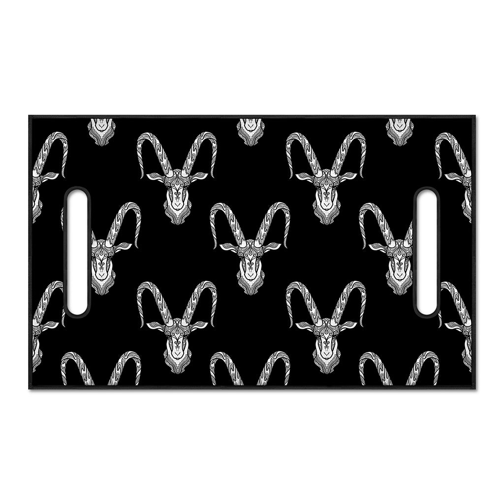 White And Black Capricorn Sign Print Golf Cart Seat Cover