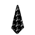 White And Black Capricorn Sign Print Hand Towel