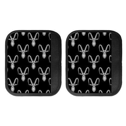 White And Black Capricorn Sign Print Handle Covers