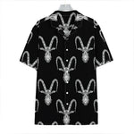 White And Black Capricorn Sign Print Hawaiian Shirt