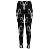 White And Black Capricorn Sign Print High-Waisted Pocket Leggings