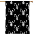 White And Black Capricorn Sign Print House Flag