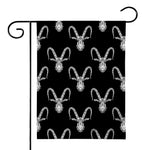 White And Black Capricorn Sign Print House Flag