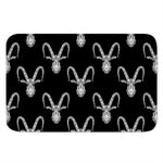White And Black Capricorn Sign Print Indoor Door Mat
