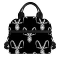 White And Black Capricorn Sign Print Insulated Lunch Bag