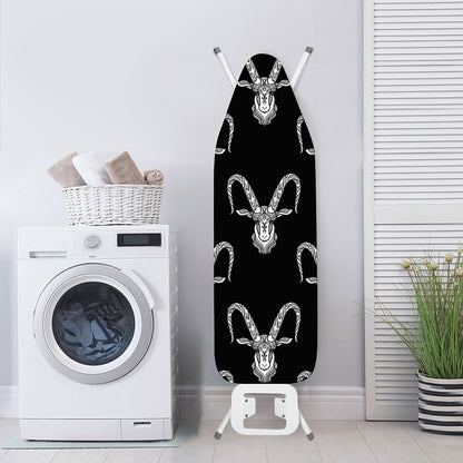 White And Black Capricorn Sign Print Ironing Board Cover