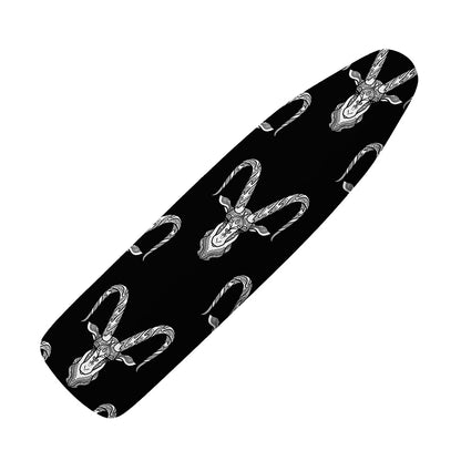 White And Black Capricorn Sign Print Ironing Board Cover