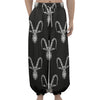 White And Black Capricorn Sign Print Lantern Pants