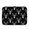 White And Black Capricorn Sign Print Laptop Sleeve