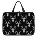 White And Black Capricorn Sign Print Laptop Sleeve With Handle