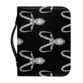 White And Black Capricorn Sign Print Leather Bible Cover