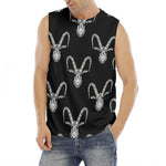White And Black Capricorn Sign Print Men's Fitness Tank Top