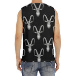 White And Black Capricorn Sign Print Men's Fitness Tank Top