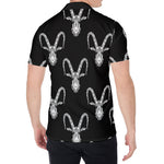 White And Black Capricorn Sign Print Men's Shirt