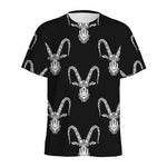 White And Black Capricorn Sign Print Men's Sports T-Shirt