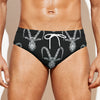 White And Black Capricorn Sign Print Men's Swim Briefs