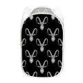 White And Black Capricorn Sign Print Mesh Laundry Hamper
