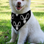 White And Black Capricorn Sign Print Over The Collar Dog Bandana