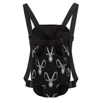 White And Black Capricorn Sign Print Pet Carrier Backpack