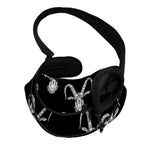 White And Black Capricorn Sign Print Pet Sling Carrier