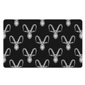White And Black Capricorn Sign Print Polyester Doormat