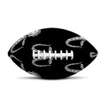 White And Black Capricorn Sign Print Rugby Ball