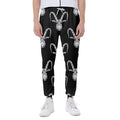 White And Black Capricorn Sign Print Joggers