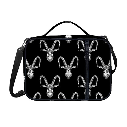 White And Black Capricorn Sign Print Shoulder Strap Bible Bag