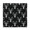 White And Black Capricorn Sign Print Silk Bandana