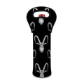 White And Black Capricorn Sign Print Single Neoprene Wine Tote
