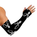 White And Black Capricorn Sign Print Sun Protection Arm Sleeves