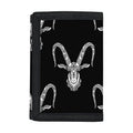 White And Black Capricorn Sign Print Trifold Wallet