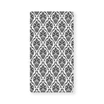 White And Black Damask Pattern Print Baby Crib Sheet