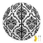 White And Black Damask Pattern Print Basketball