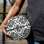 White And Black Damask Pattern Print Basketball