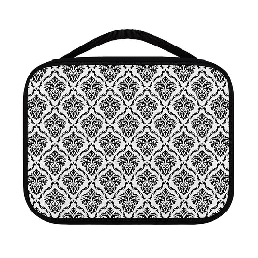 White And Black Damask Pattern Print Classic Bible Case