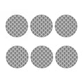 White And Black Damask Pattern Print Coaster Set