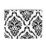 White And Black Damask Pattern Print Drum Lamp Shade