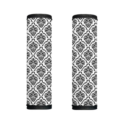 White And Black Damask Pattern Print Handle Covers