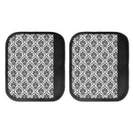 White And Black Damask Pattern Print Handle Covers
