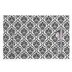 White And Black Damask Pattern Print Placemat
