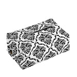 White And Black Damask Pattern Print Rectangle Tissue Box Cover
